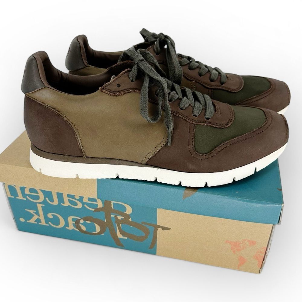 OTBT Men’s Leather Armada‎ Sneakers in Coffee Bean NIB - size 10